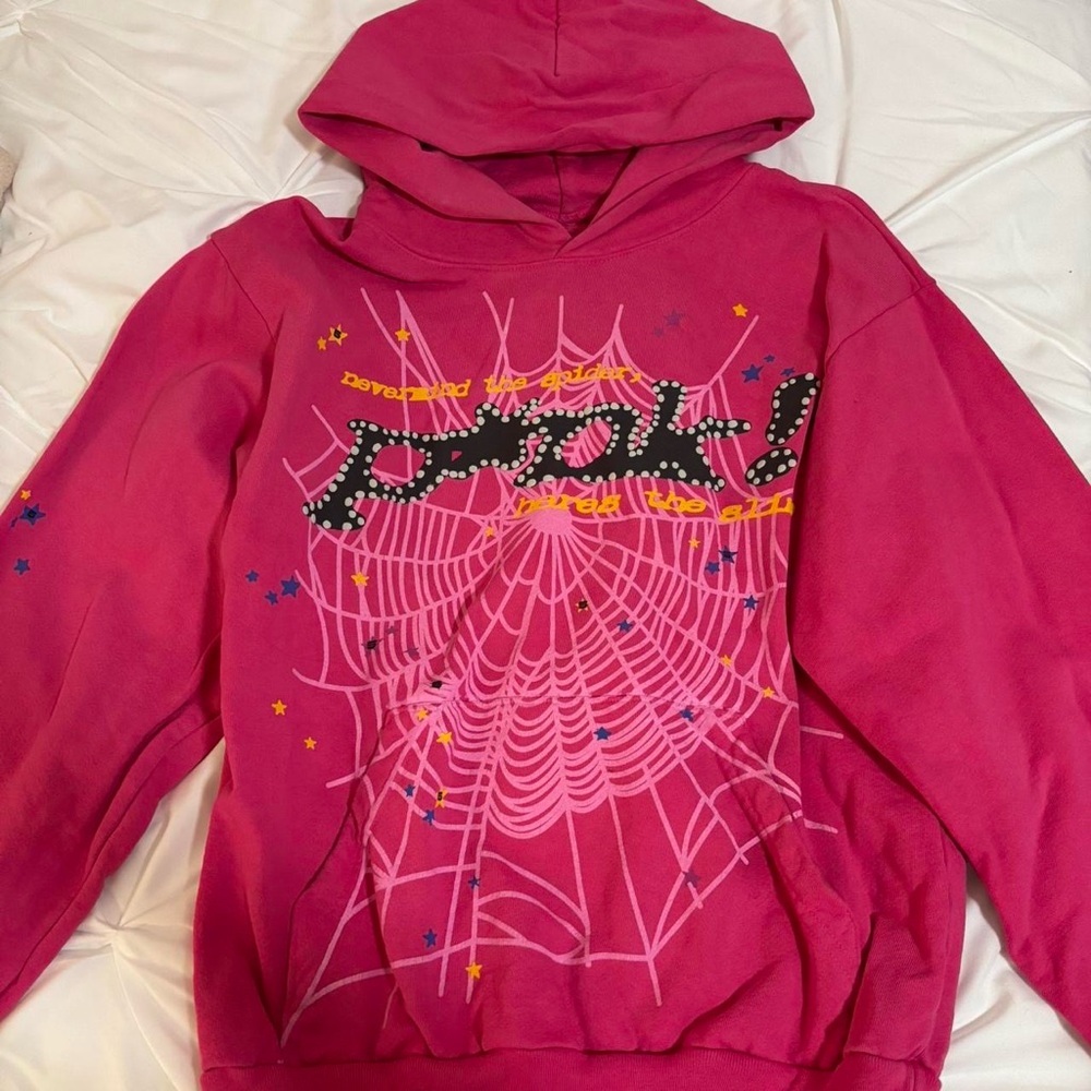 Pink Spider Graphic Hoodie